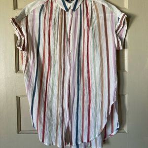 Madewell striped button up shirt